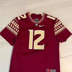 NWOT NIKE NCAA FSU Florida State Seminoles Football Jersey Youth small | GARNET